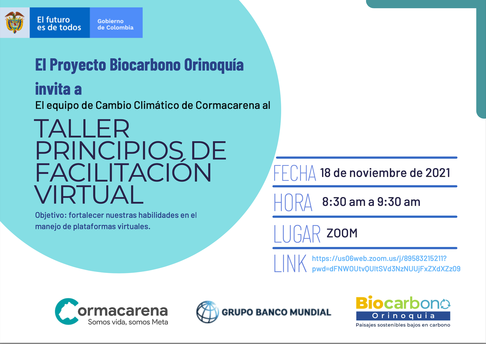 Taller principios de facilitación virtual para el equipo de Cambio